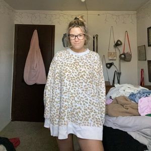 aerie leopard sweatshirt